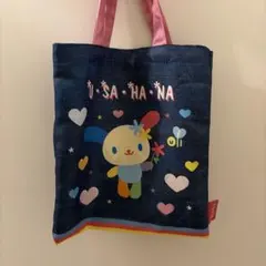 ウサハナ デニム風 トートバッグ