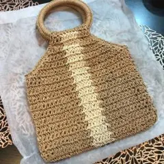 ミニ編み込み手さげバック