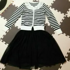 ボーダー カーディガン♪VIS オペーク ティアラ アクアガール