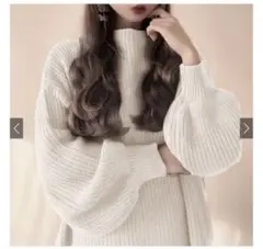 GRL ボトルネックニットトップス アイボリー フリーサイズ