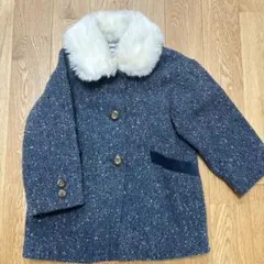 familiar ウールコート 100cm ネイビー