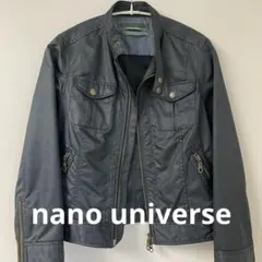 ナノユニバース　nano universe 　フェイクレザーブルゾン　ライダース
