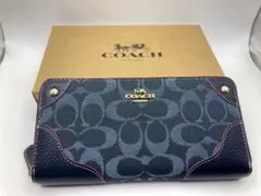 COACH 長財布 ネイビー/ブラック