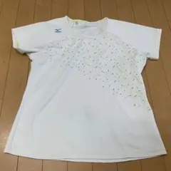 X636 MIZUNO スポーツ　Tシャツ ホワイト　レディース　L 汚れ毛玉有のサムネイル