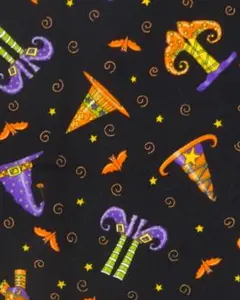 USAコットン　moda生地 ハロウィーン柄　ブラック