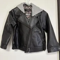 バースデイキッズアウターブラックライダースジャケット 95