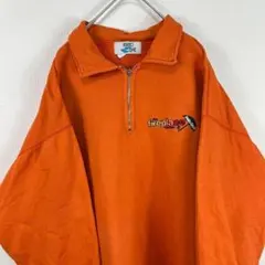 カナダ製 90s rivers edgs 刺繍 ハーフジップ スウェット