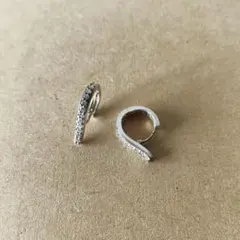 フープタイプ　キュービックジルコニア 925 ピアス