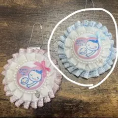 【ブルー♡】 マタニティマーク マタニティロゼット おなかに赤ちゃんがいます