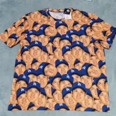 【MLB公式】大谷翔平フェイス総柄Tシャツ サイズ2XL ドジャース 新品未使用