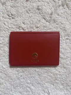 BEAMS レッド 二つ折りパスケース