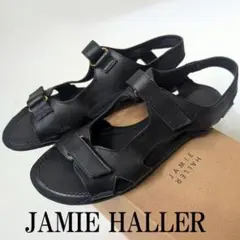ジェイミー ハラー JAMIE HALLER 黒 38 フラット ベルトサンダルのサムネイル