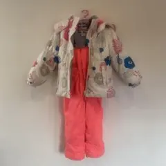 スノーウェア キッズ　女の子　90 レセーダ　ピンク✖️ホワイト　ファー