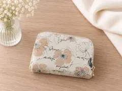 【再入荷】 残しわずか！花柄コンパクト財布 ハンドメイド カードケース 小銭入れ