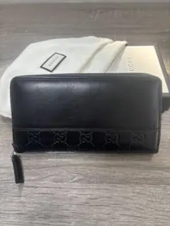 グッチ GUCCI 長財布 MISTRALレザーラウンド黒 307993 ✨美品 - メルカリ