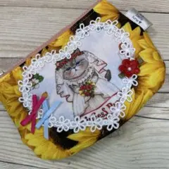 090710 コヤンイサムチョン　輸入生地のポーチ　ドレスのるみちゃん