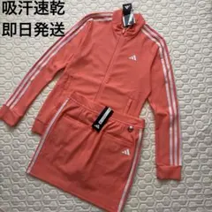 adidas ゴルフウェア セットアップ コーラルピンク - メルカリ