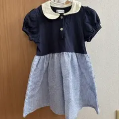 襟付きストライプワンピース 90cm