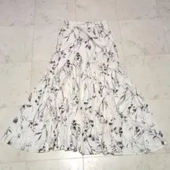 SNIDEL スナイデル 花柄 ロングフレアスカート マーメイドスカート ０