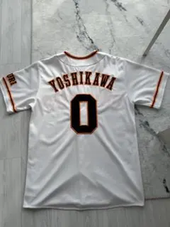 【新品未開封】#21 吉川尚輝 ビジター用レプユニ チャンピオンエンブレム付 M ☆新品未使用☆#2 吉川 尚輝 ビジター用レプユニチャンピオン