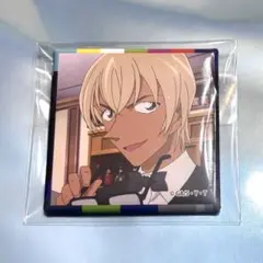 名探偵コナン　コナン展　30周年　スクエア缶バッジ　安室透　バーボン　降谷零