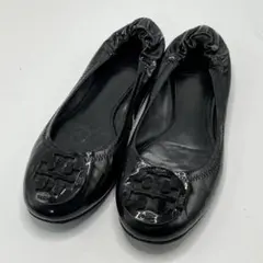 【美品】トリーバーチ エナメル バレエシューズ 23.5cm ブラックのサムネイル