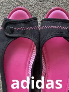 adidas NEO LABEL フラットシューズ ブラック ピンクのサムネイル
