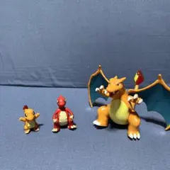 【ポケモン】リザードン リザード ヒトカゲ プラモデル完成品 3体セット