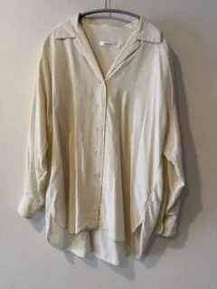 MOUSSY クリーム色 長袖シャツ FREEサイズ - メルカリ
