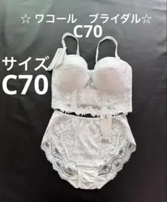 ☆ ワコール　ブライダル☆サイズC70 新品 上下セットのサムネイル