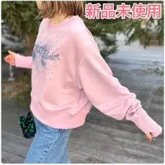 新品未使用❤️ラメプリントヴィンテージプルオーバー❤️トレーナー スウェット フリー