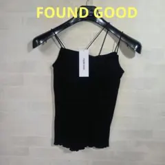新品タグ付き FOUNDGOOD カップ付き キャミソール ブラック