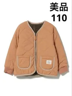 BEAMS mini / ボア リバーシブルノーカラーブルゾン110cm