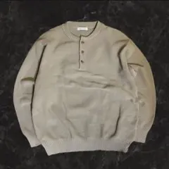 【FREAK'S STORE】ヘンリーネックニット　ベージュ