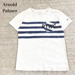 アーノルドパーマー ロゴTシャツ インド綿 クルーネック ボーダー柄 カジュアルのサムネイル