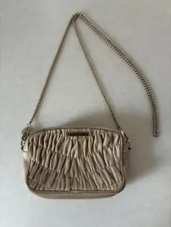 お値下げ中・MISSONI ベージュ プリーツ ショルダーバッグのサムネイル