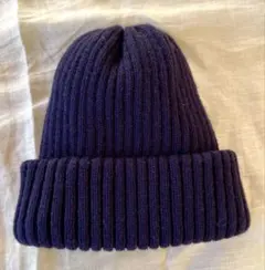 WEGOネイビー リブ編み ニット帽