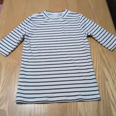 未使用 ROPÉ PICNIC ストライプ 五分袖トップス（匿名配送メルカリ便）