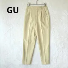 ジーユー／カジュアルパンツ S ズボン テーパード センタープレス イエロー