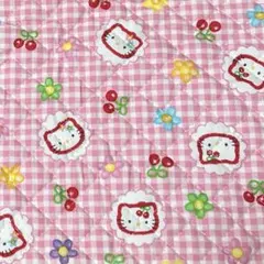 平成 サンリオ 生地 ハローキティ ブロード生地 50cm チェック