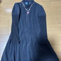 familiar 130グレー 長袖ワンピース