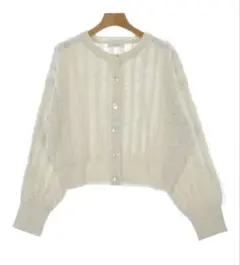ホワイト フリルデザイン カーディガン