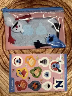 スシロー スンスン コラボ クリアポーチ＆シールセット