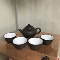 中国茶器　宜興紫砂　茶器セット　紫砂　朱泥　急須　湯呑　骨董品　コレクション