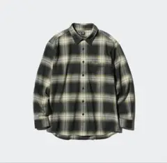［UNIQLO］フランネルチェックシャツ Green サイズS