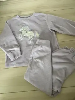 GU フリースラウンジセット 120 ユニコーン　薄紫
