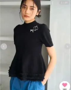 ペプラムニット ニット