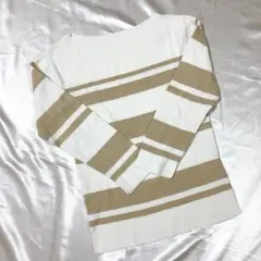 【美品】レディース ニット 長袖 ストライプ XS