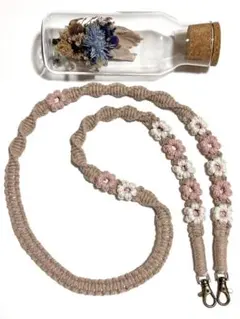 ショルダーストラップ　ネックストラップ　スマホショルダー　マクラメ