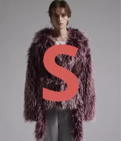 【GRANCY】ファーボアライダースジャケット ボルドー